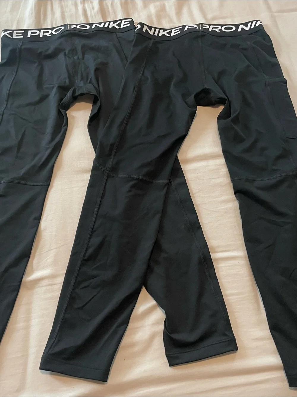 Nike Pro Dri-FIT Performance Tights Black Kids Size S - Set of Two - New